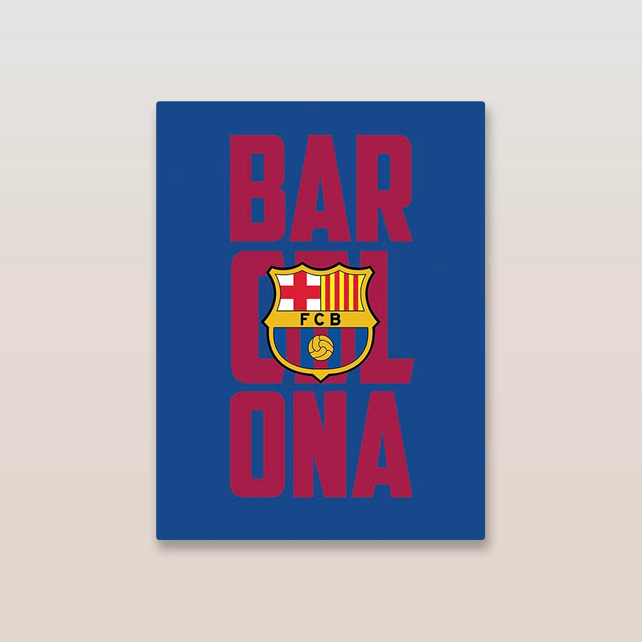 Jersey Displate Metal Wall Art Barcelona Crest Poster X