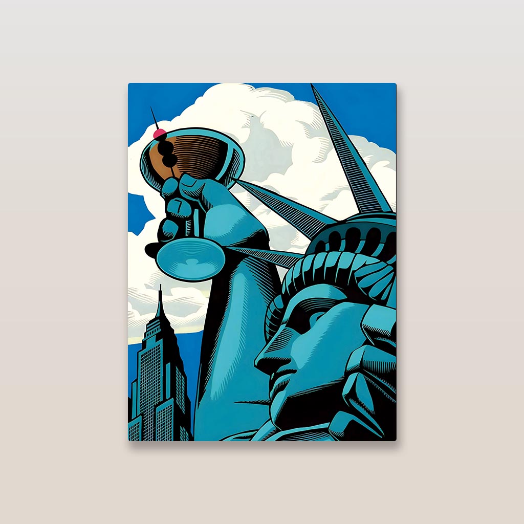 Urban Statue of Liberty Poster