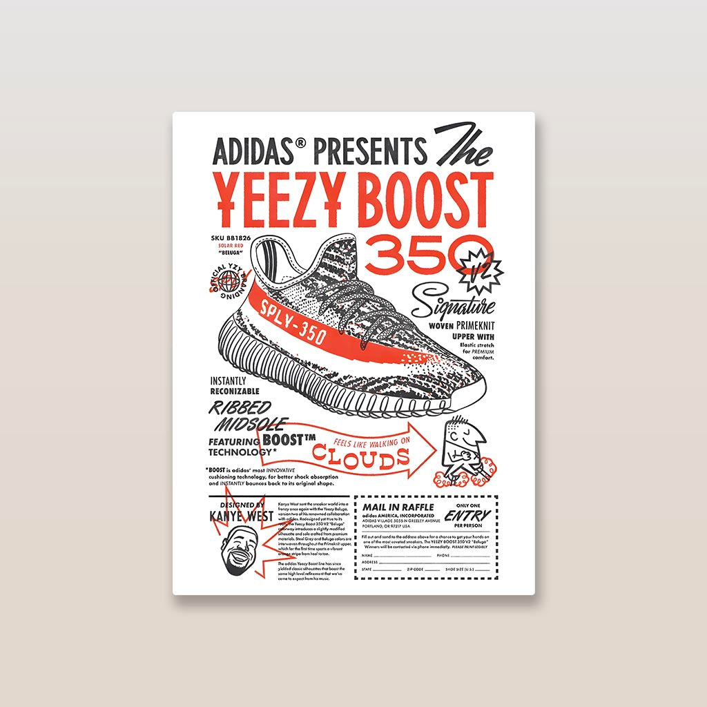 Yeezy Boost Flyer Sneakers Poster