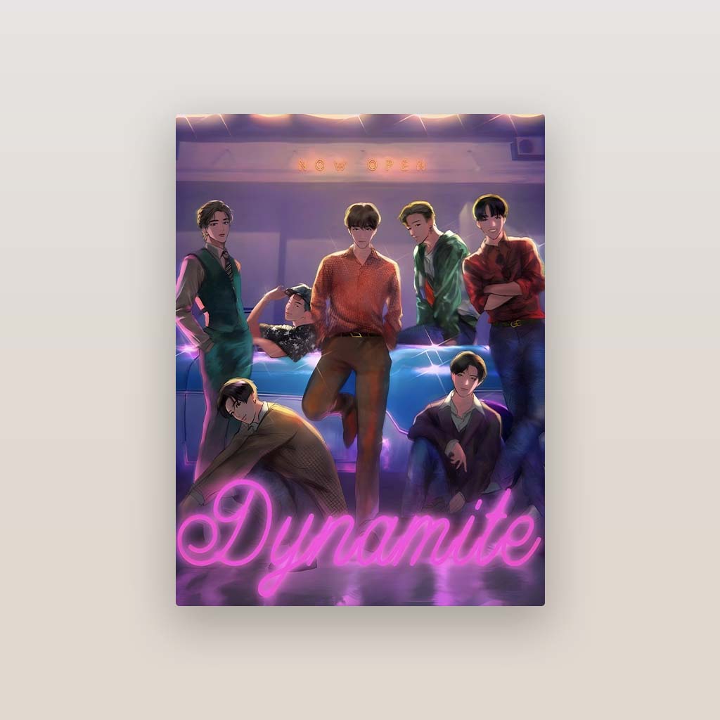 BTS　Dynamite　ファインアート　レア　ポスター BTS Dynamite Fanart Poster