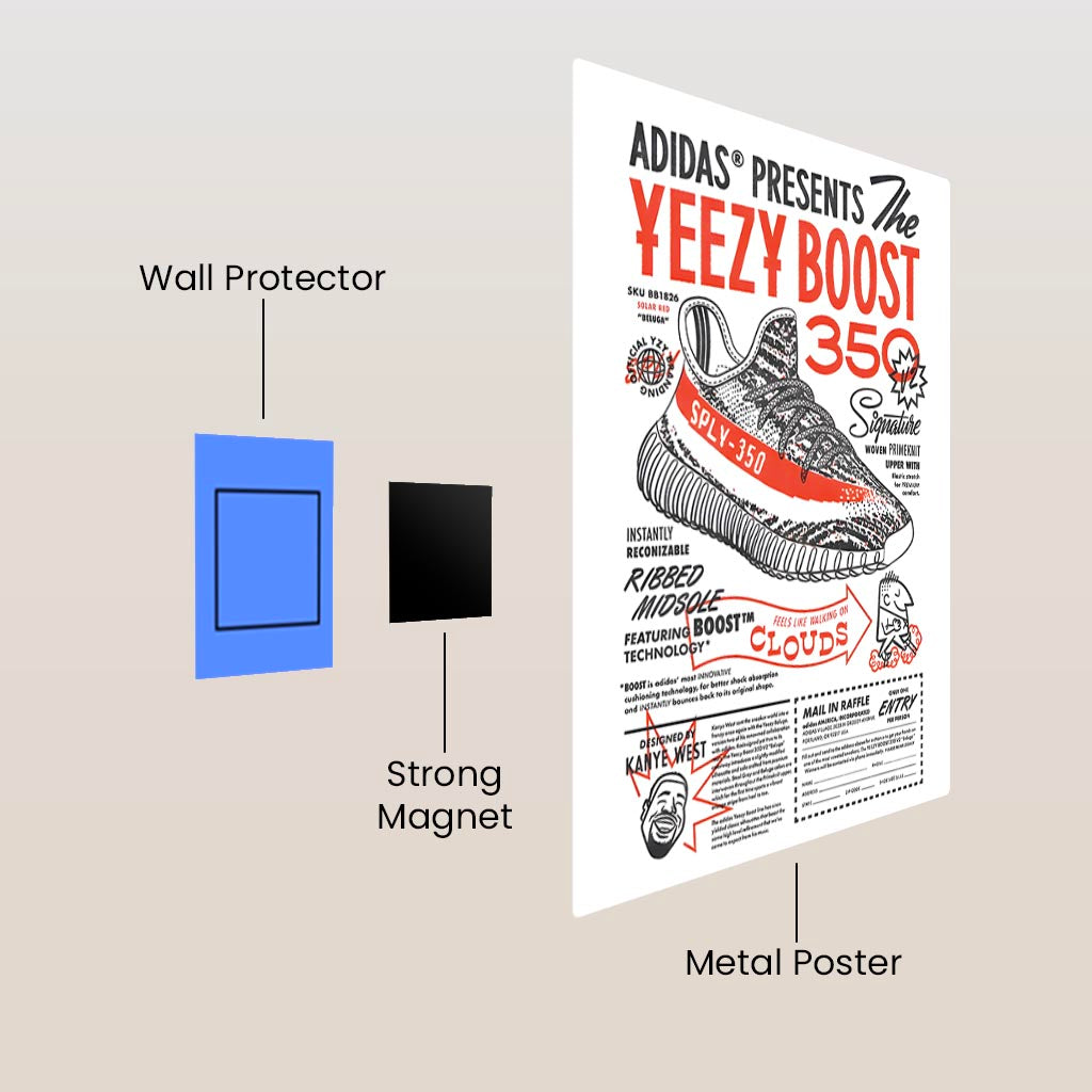 Yeezy Boost Flyer Sneakers Poster