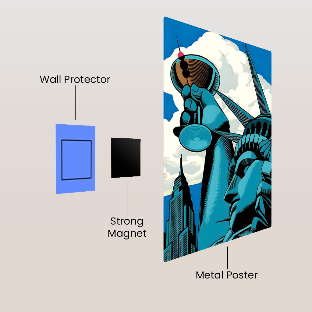 Urban Statue of Liberty Poster