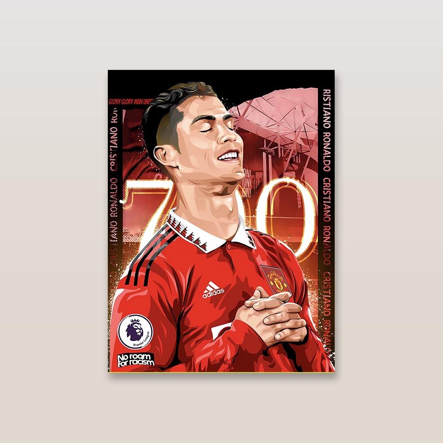 Cristiano Ronaldo Manchester United Metal Poster