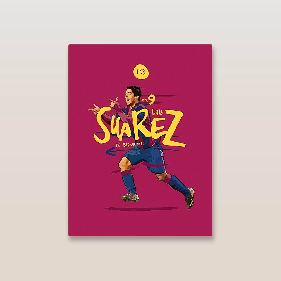 Luis Suarez Barcelona Metal Poster