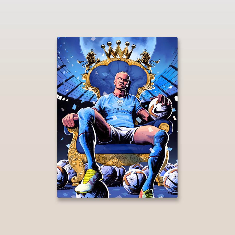 Erling Haaland Man City Metal Poster