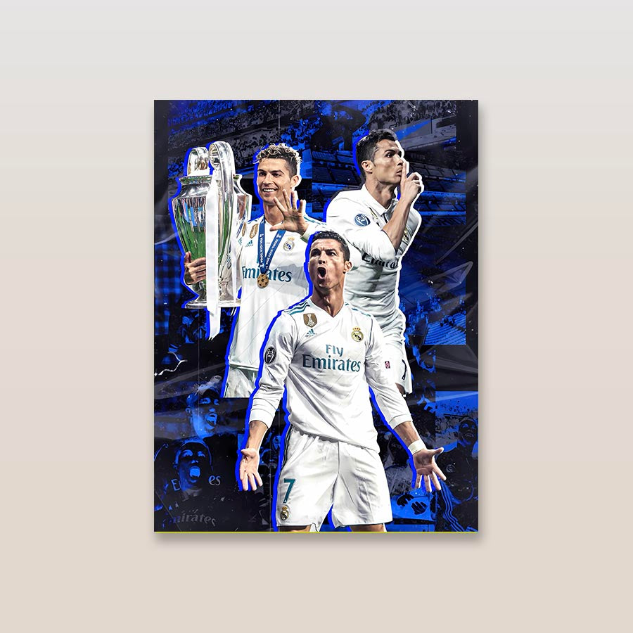 Cristiano Ronaldo Real Madrid Metal Poster