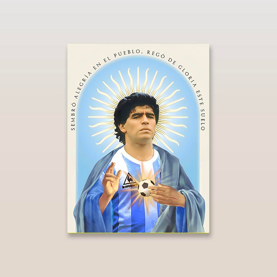 Maradona World Cup Metal Poster