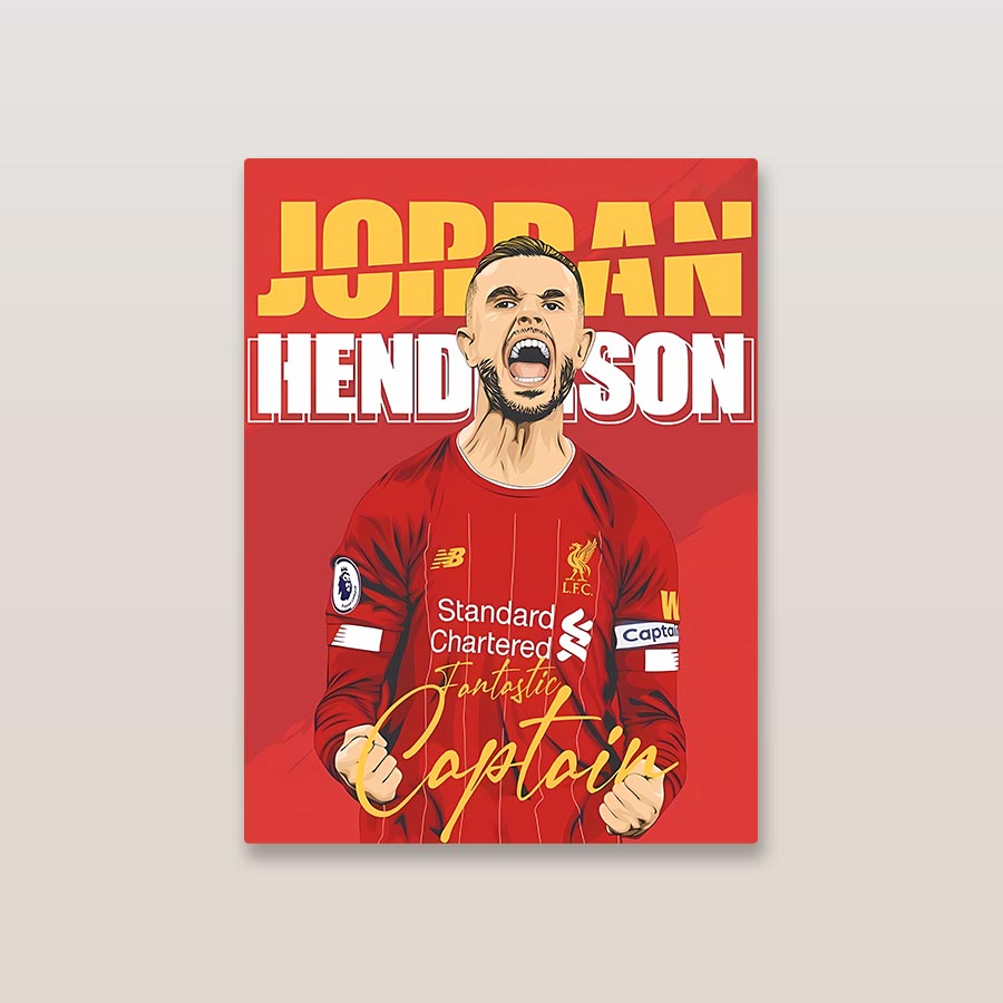 Jordan Henderson Liverpool Metal Poster