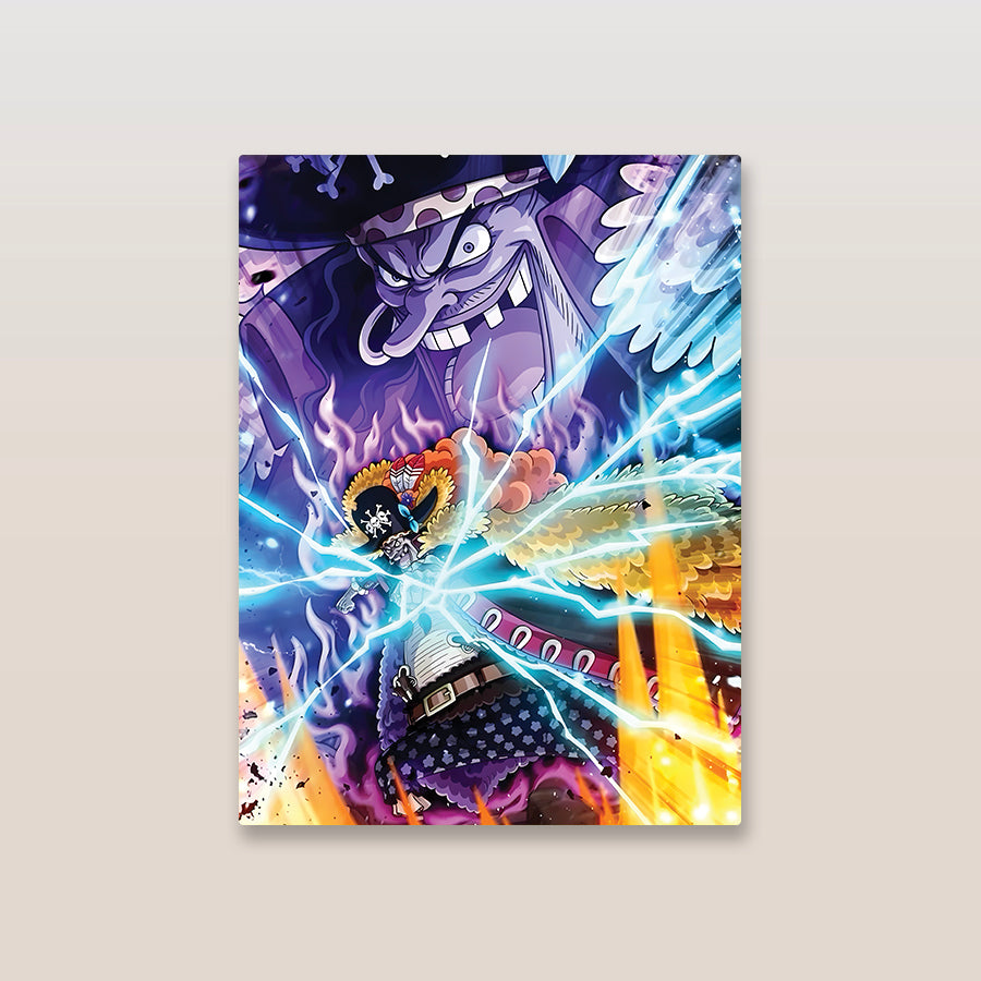 Black Beard One Piece Metal Poster