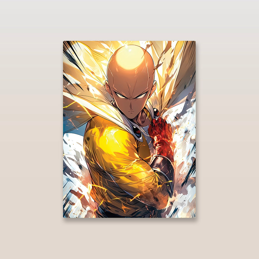 Saitama One Punch Man Metal Poster