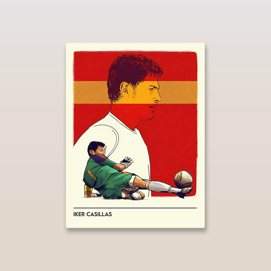 Iker Casillas Minimal Metal Poster