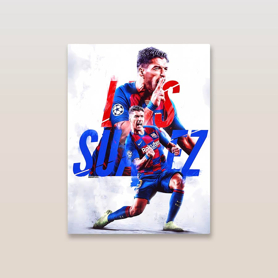 Luis Suarez Barcelona Metal Poster