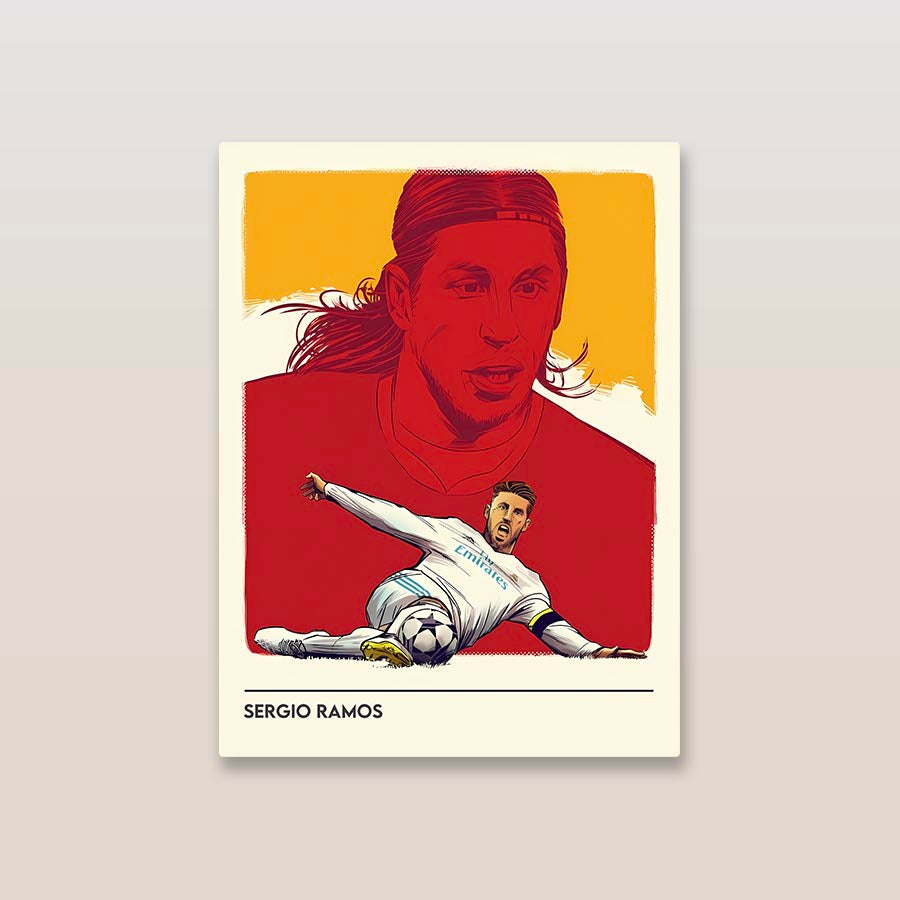 Sergio Ramos Minimal Metal Poster