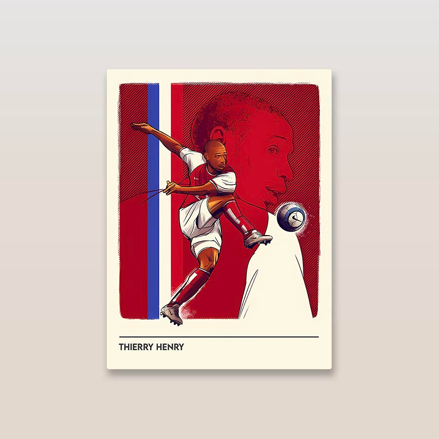 Thierry Henry Minimal Metal Poster