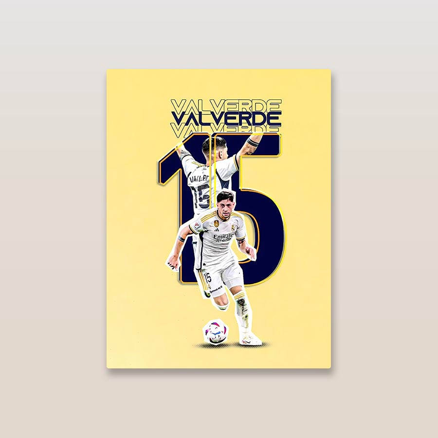 Federico Valverde Real Madrid Metal Poster