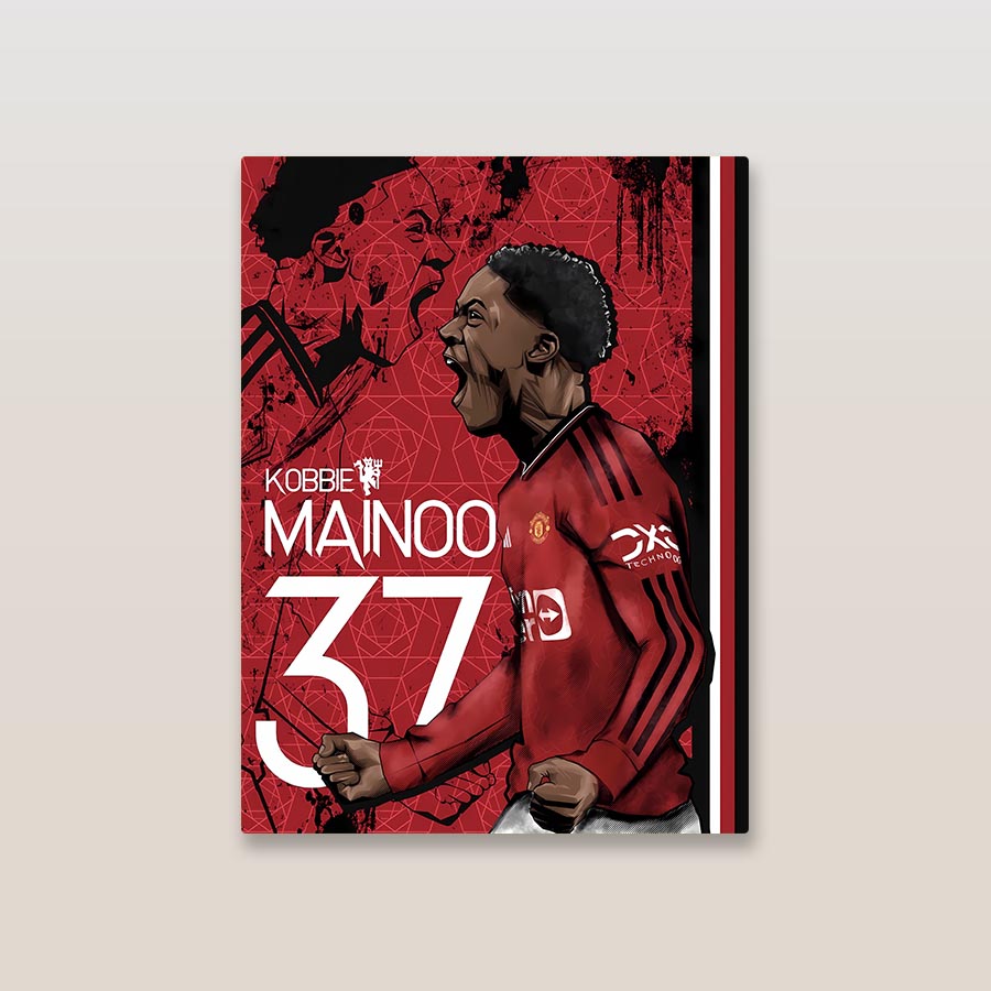 Kobbie Mainoo Manchester United Metal Poster