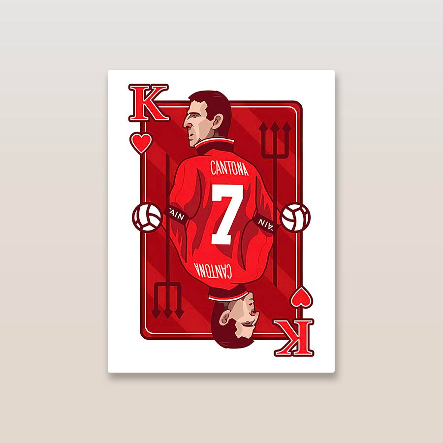 Eric Cantona Manchester United Metal Poster