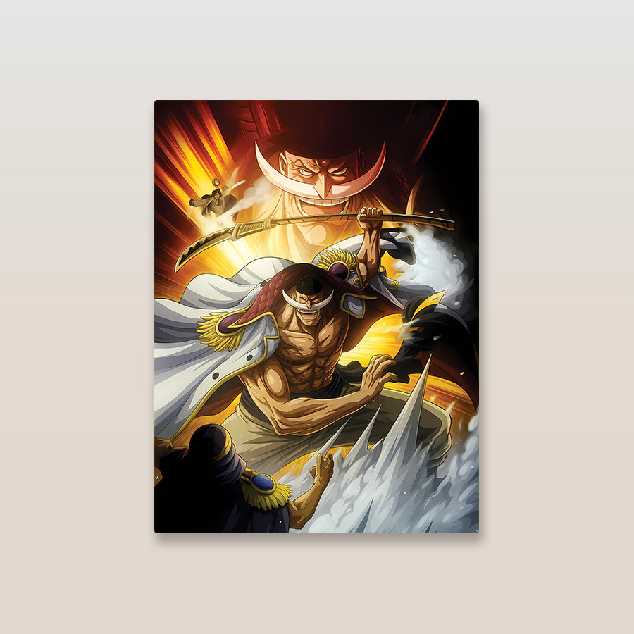 White Beard One Piece Metal Poster