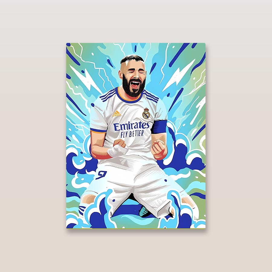 Benzema Real Madrid Metal Poster