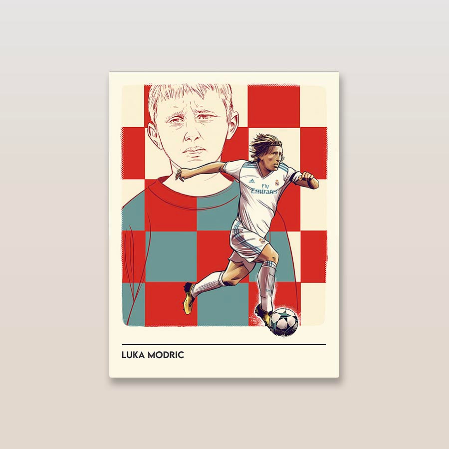 Luka Modric Minimal Metal Poster