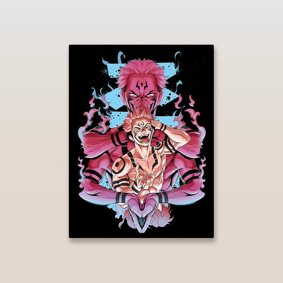 Sukuna Jujutsu Kaisen Metal Poster