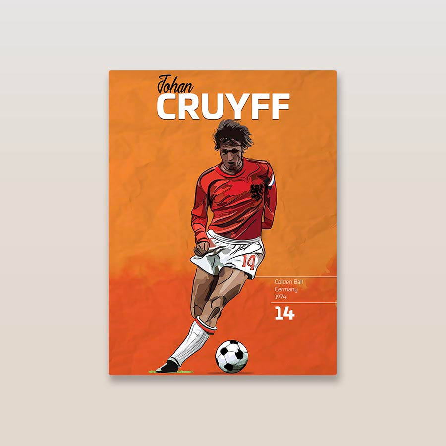 Johan Cruyff Netherlands Metal Poster