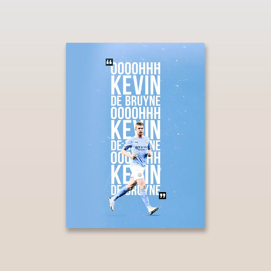 Kevin de Bruyne Man City Metal Poster