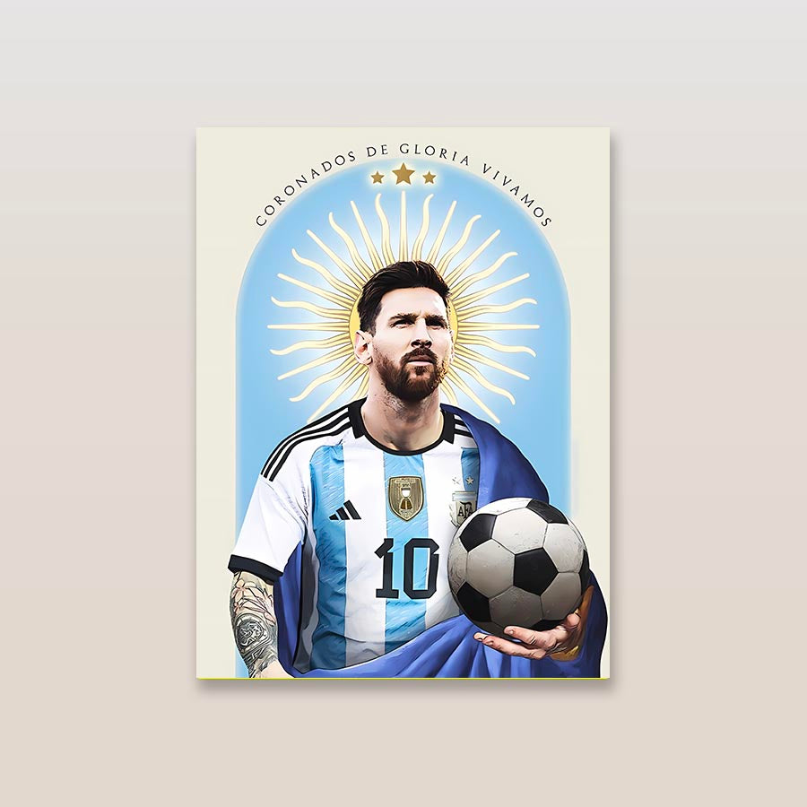 Lionel Messi World Cup Metal Poster