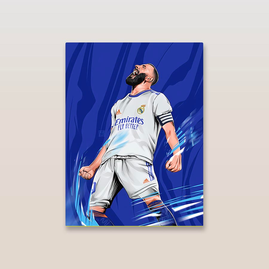 Benzema Real Madrid Metal Poster