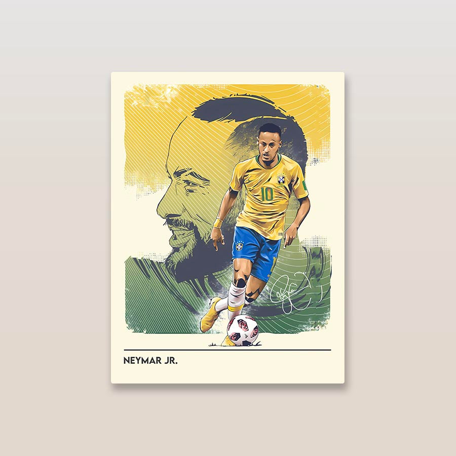 Neymar Jr Minimal Metal Poster