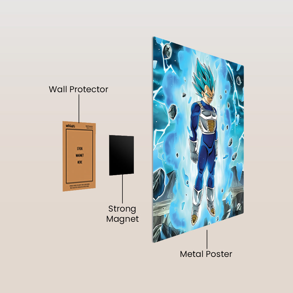 Vegeta Dragon Ball Z Metal Poster