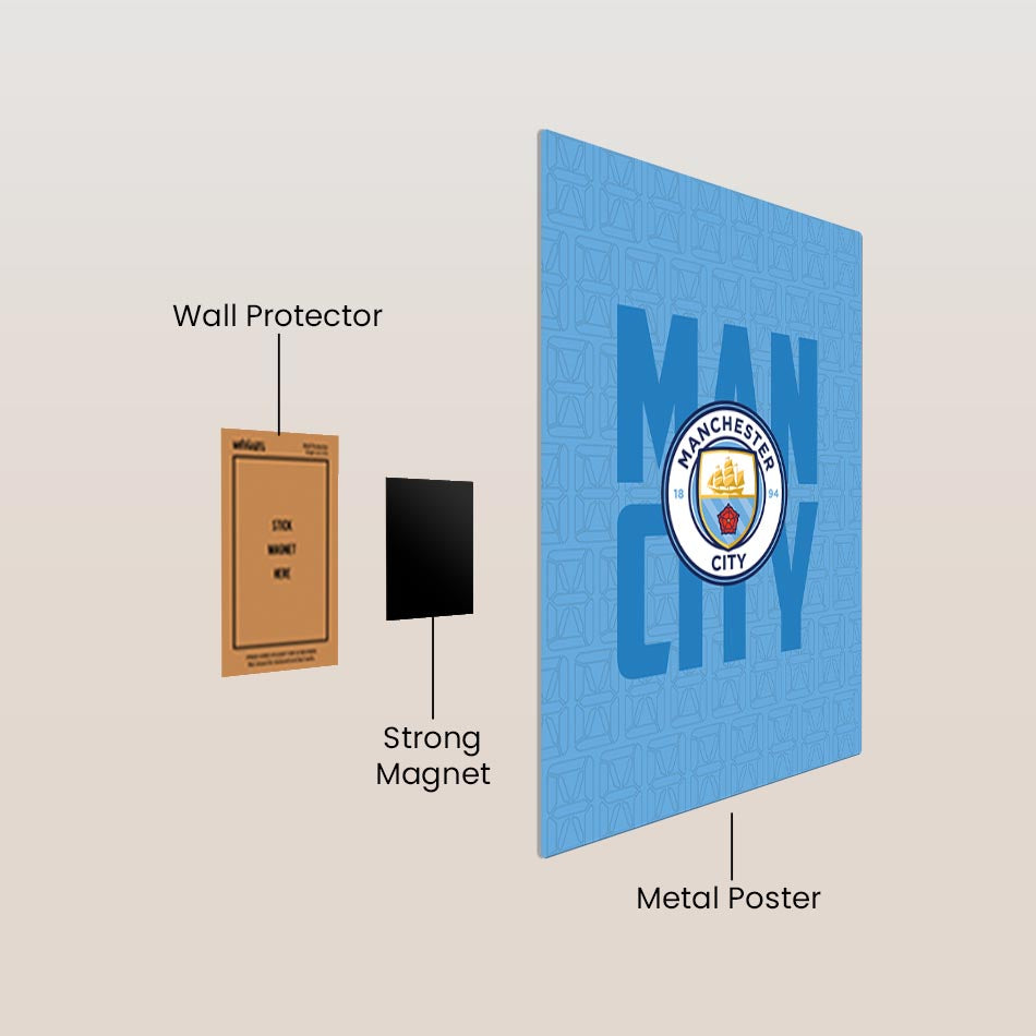 Manchester City FC Metal Poster