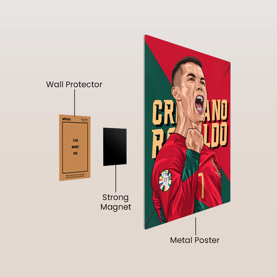 Cristiano Ronaldo Portugal Metal Poster