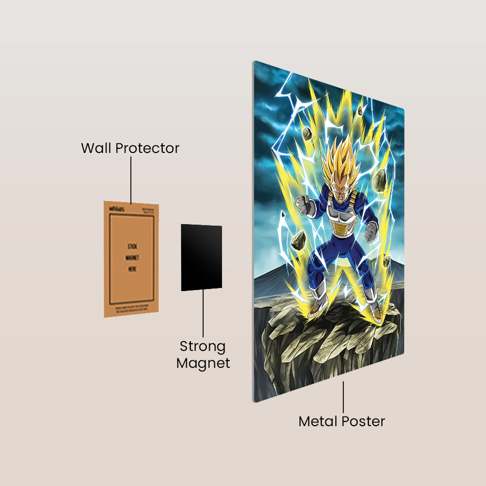 Vegeta Dragon Ball Z Metal Poster