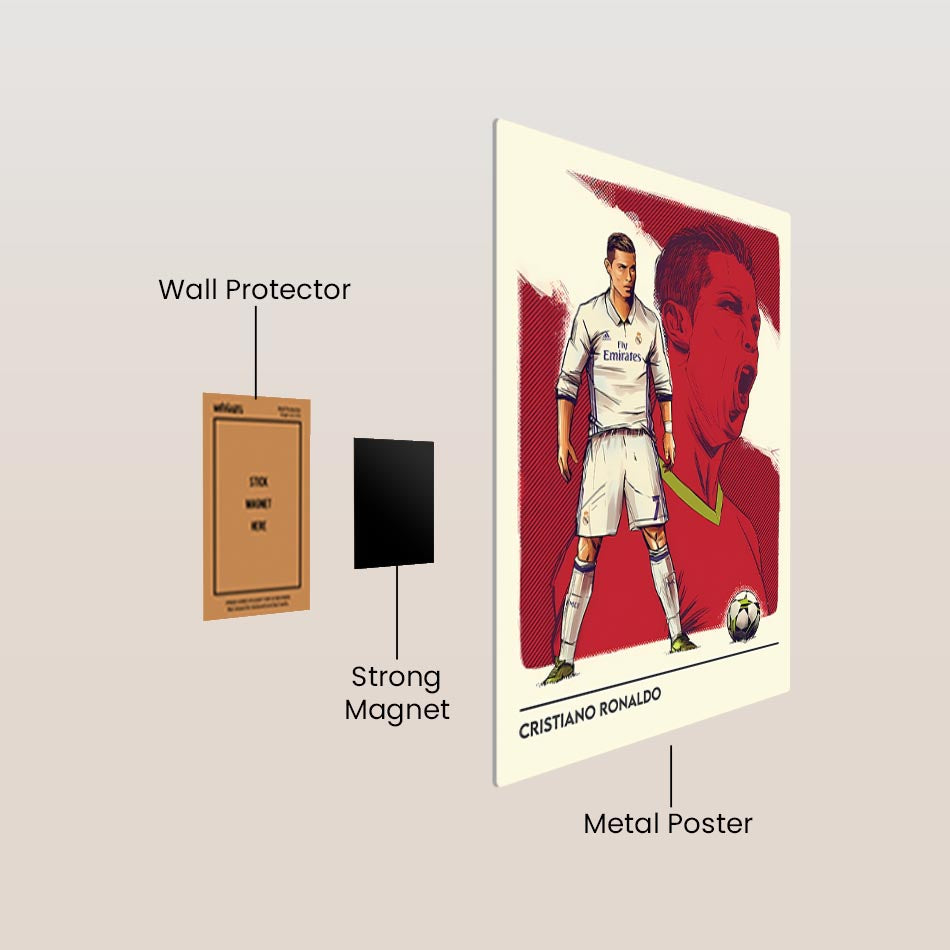 Cristiano Ronaldo Minimal Metal Poster