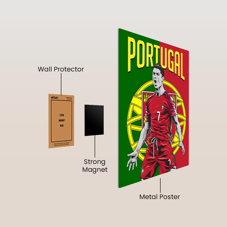 Cristiano Ronaldo Portugal Metal Poster