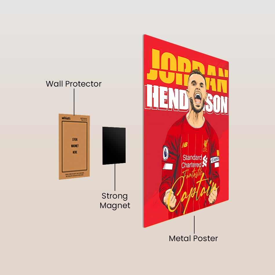 Jordan Henderson Liverpool Metal Poster