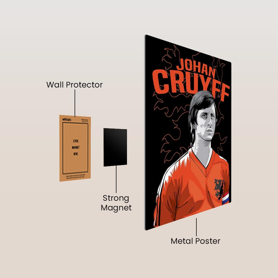 Johan Cruyff Netherlands Metal Poster