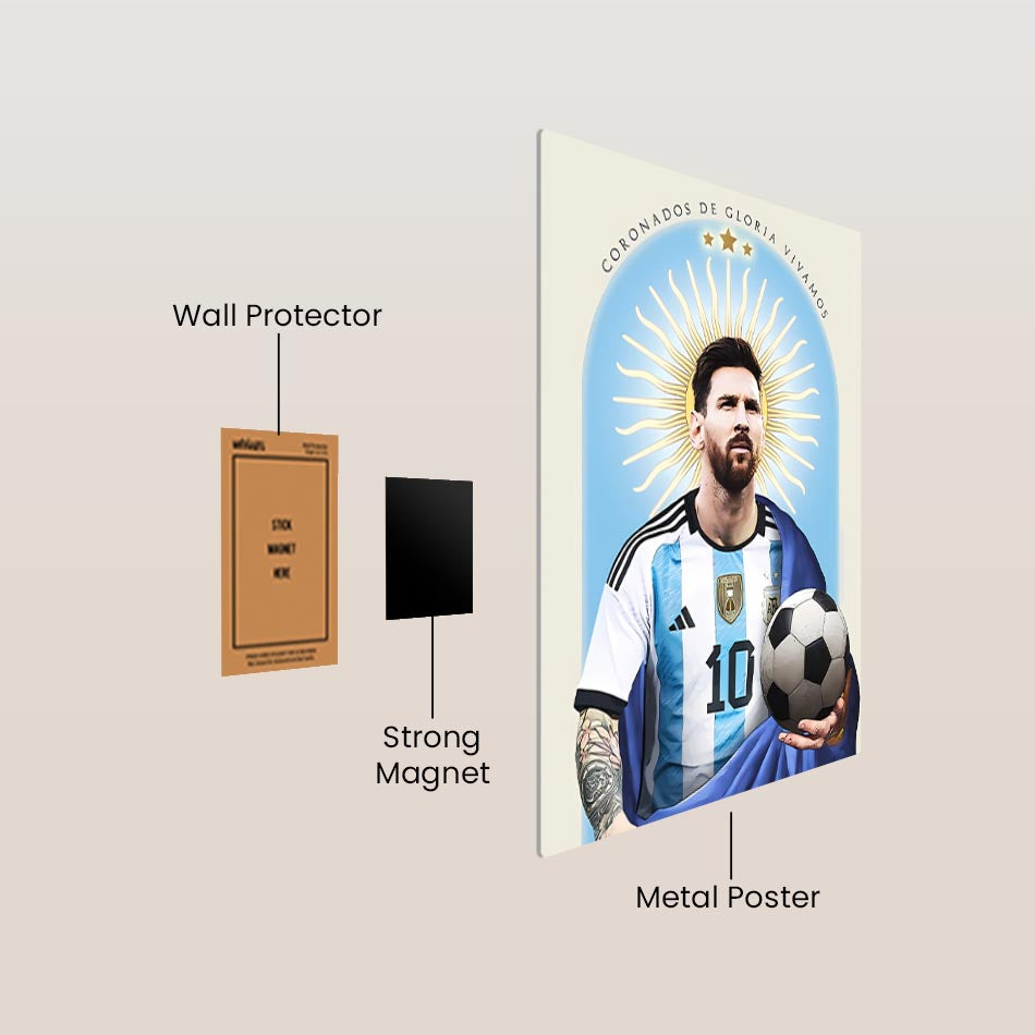 Lionel Messi World Cup Metal Poster