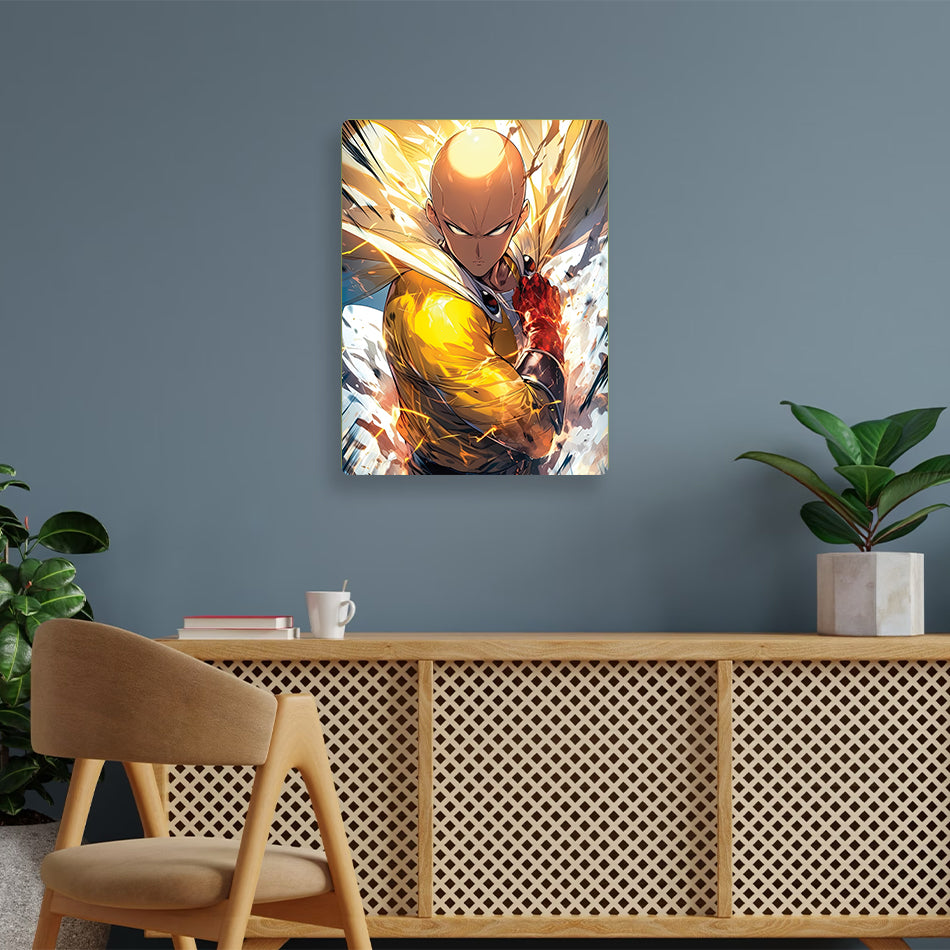 Saitama One Punch Man Metal Poster