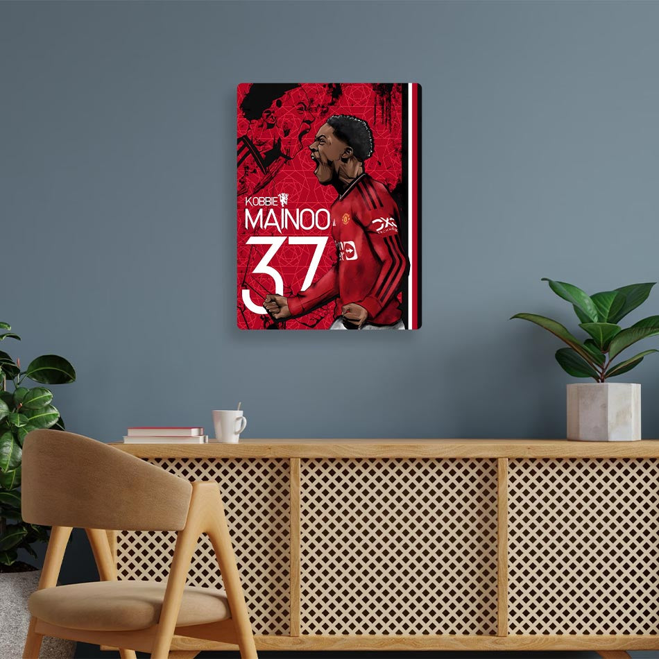 Kobbie Mainoo Manchester United Metal Poster