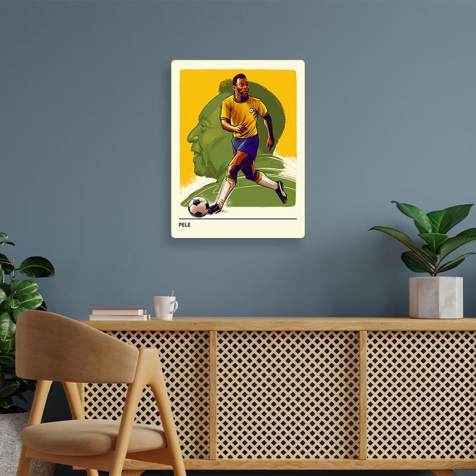 Pele Minimal Metal Poster