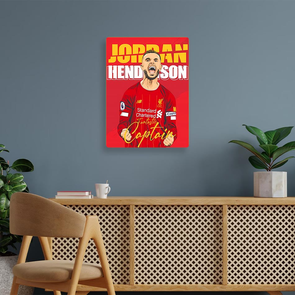 Jordan Henderson Liverpool Metal Poster