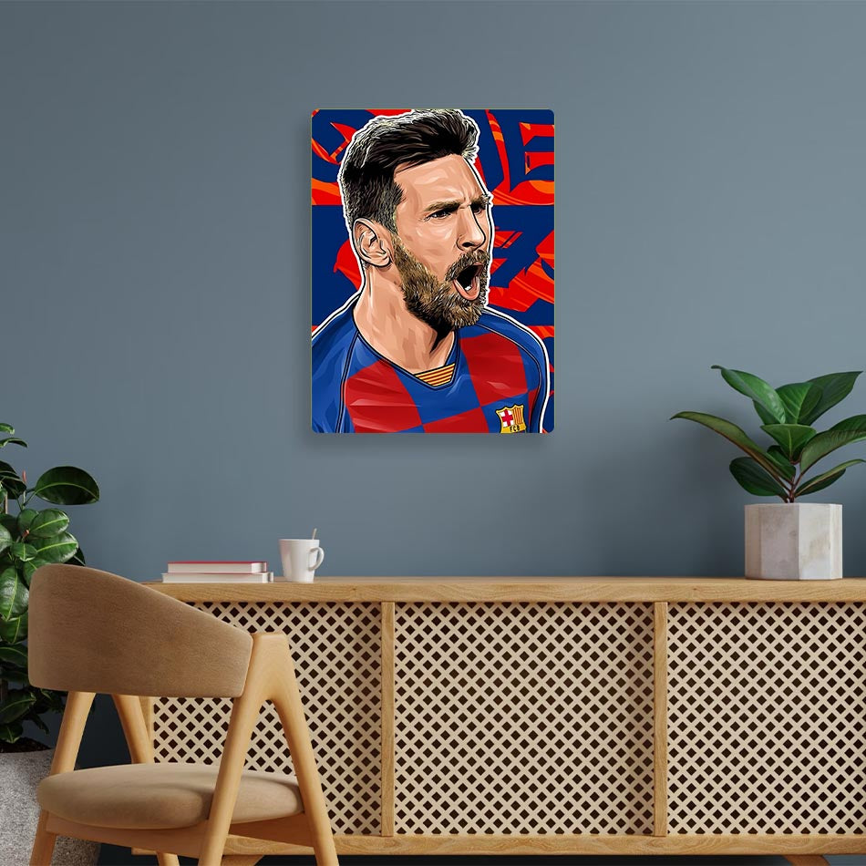 Lionel Messi Barcelona Metal Poster