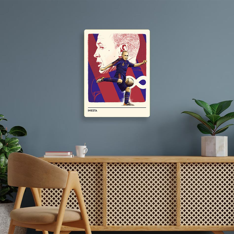 Iniesta Minimal Metal Poster