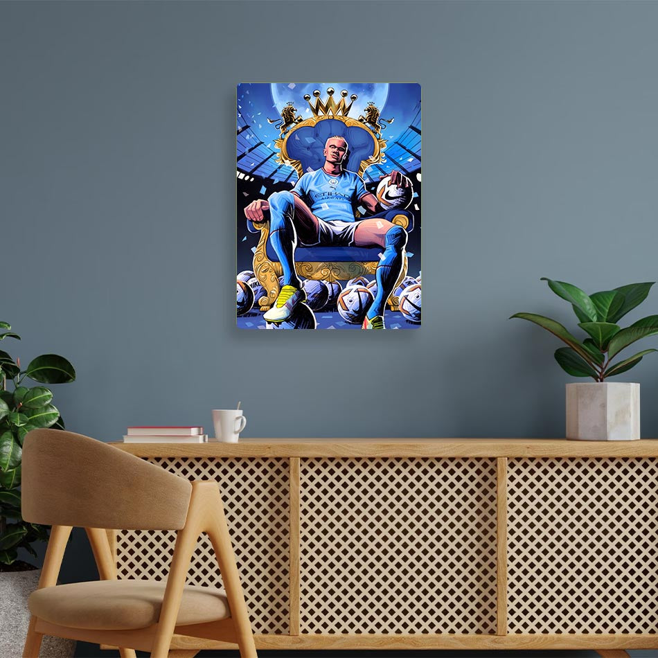 Erling Haaland Man City Metal Poster