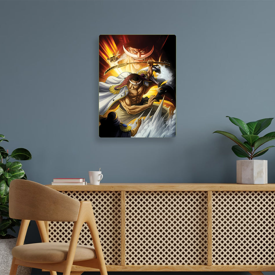 White Beard One Piece Metal Poster