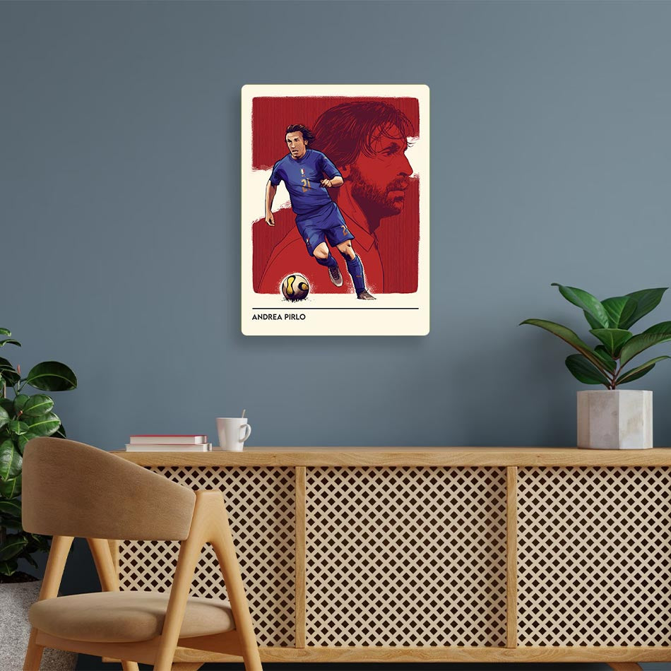 Andrea Pirlo Minimal Metal Poster