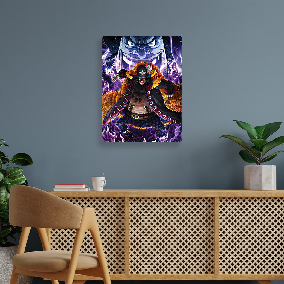 Black Beard One Piece Metal Poster