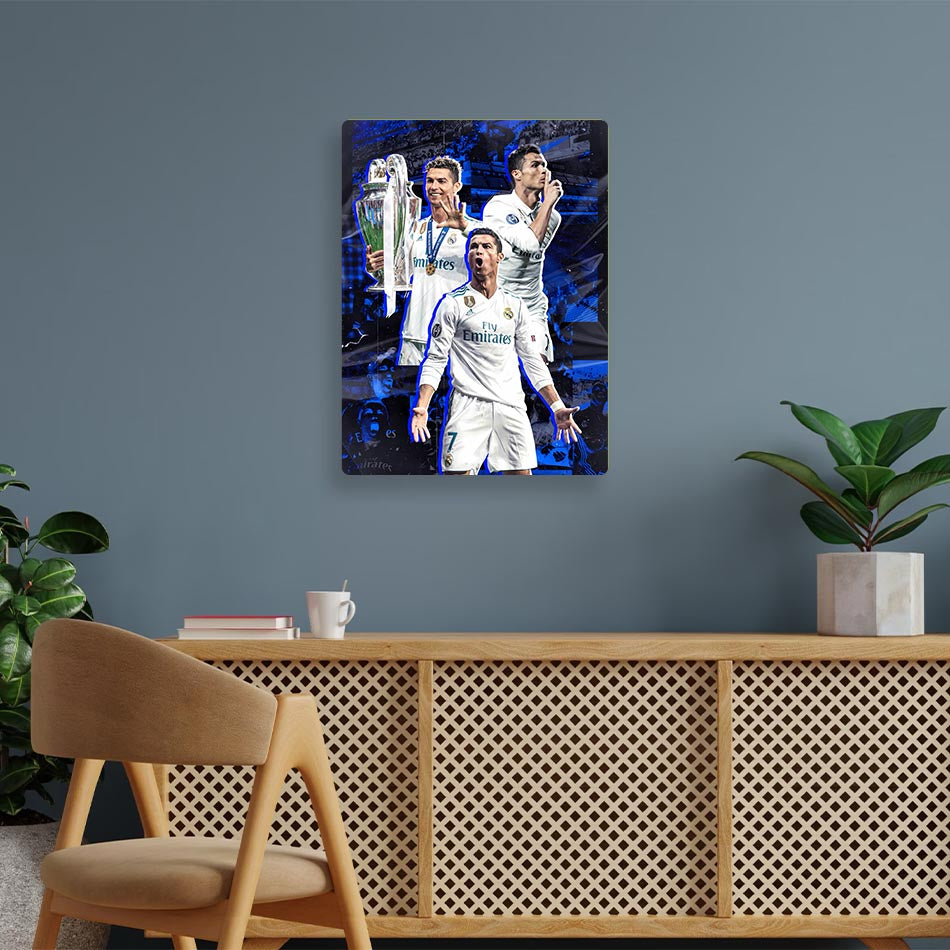 Cristiano Ronaldo Real Madrid Metal Poster